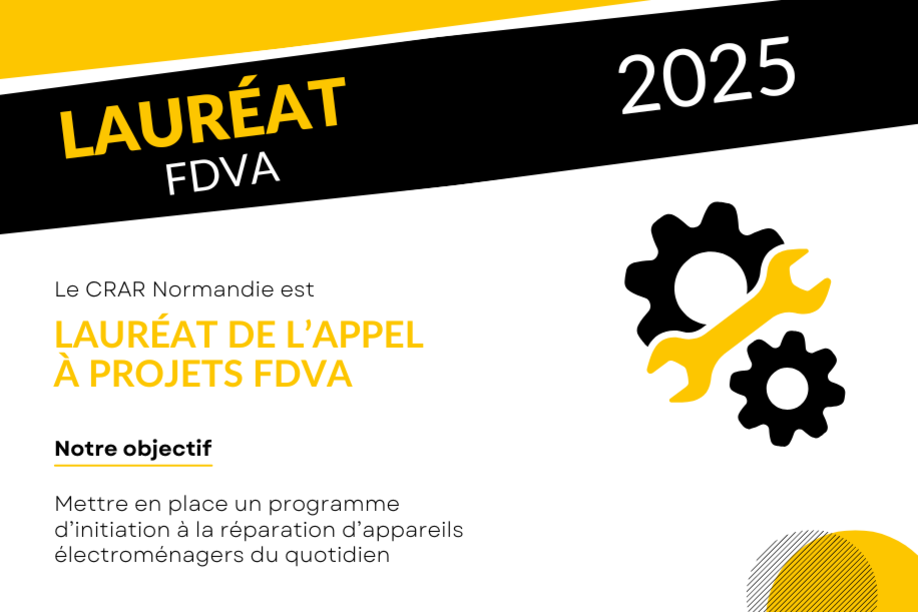 🎉 Le CRAR Normandie lauréat du FDVA pour une formation à la réparation ! 🔧 🎉 Le CRAR Normandie lauréat du FDVA pour une formation à la réparation ! 🔧